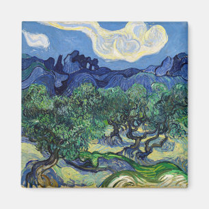 Vincent van Gogh - Olive Träd med Alpelare Magnet