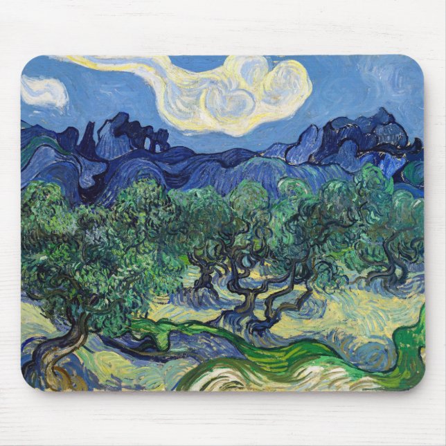 Vincent van Gogh - Olive Träd med Alpelare Musmatta (Framsidan)