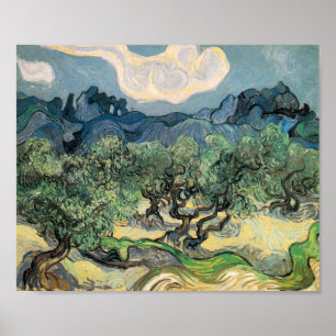 Vincent van Gogh Olive Träd med Alpelare Poster