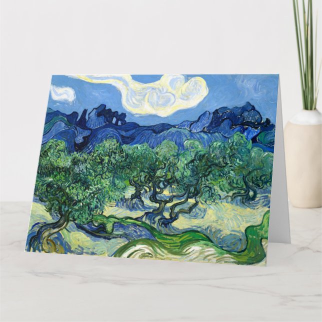 Vincent Van Gogh, Olive Träd med Alpelarna Kort (Framsida)