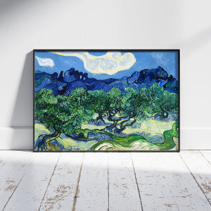 Vincent Van Gogh, Olive Träd med Alpelarna Poster