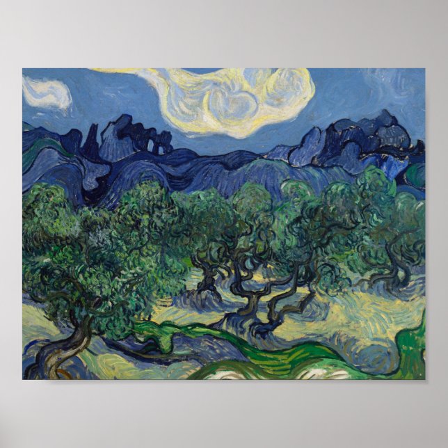 Vincent van Gogh - Olive Träd Poster (Framsidan)