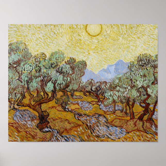 Vincent van Gogh - Olive Träd Poster (Framsidan)