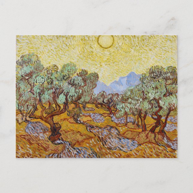 Vincent Van Gogh Olive Träd Vykort (Framsida)