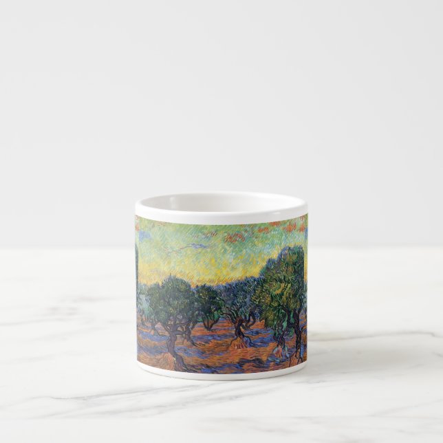 Vincent Van Gogh Olivlund Impressionism Konst Espressomugg (Framsidan)