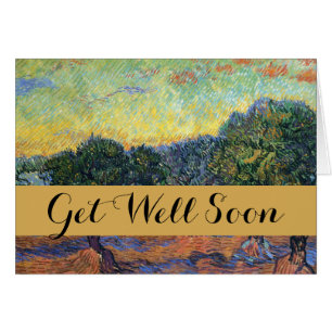 Vincent Van Gogh Olivlund Impressionism Konst Hälsningskort