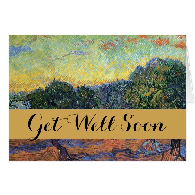 Vincent Van Gogh Olivlund Impressionism Konst Hälsningskort (Framsidan Horizontal)