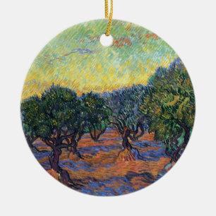 Vincent Van Gogh Olivlund Impressionism Konst Julgransprydnad Keramik