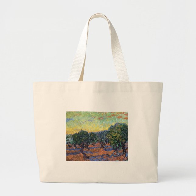Vincent Van Gogh Olivlund Impressionism Konst Jumbo Tygkasse (Framsidan)