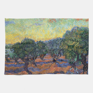 Vincent Van Gogh Olivlund Impressionism Konst Kökshandduk