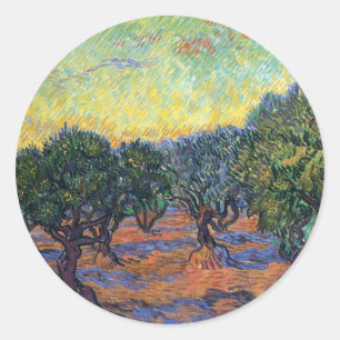 Vincent Van Gogh Olivlund Impressionism Konst Runt Klistermärke