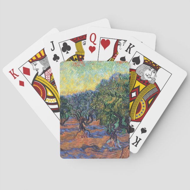 Vincent Van Gogh Olivlund Impressionism Konst Spel Kort (Baksidan)