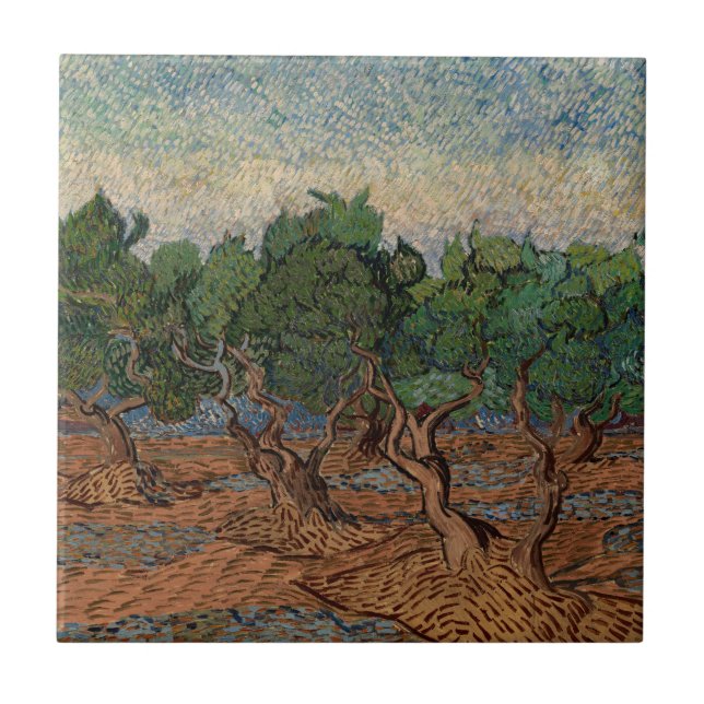 Vincent van Gogh - Olivlund Kakelplatta (Framsidan)