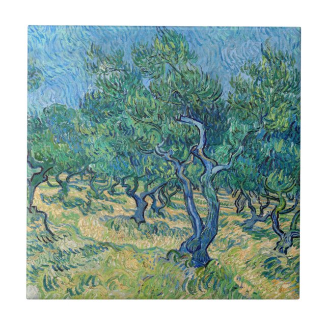Vincent van Gogh - Olivlund Kakelplatta (Framsidan)
