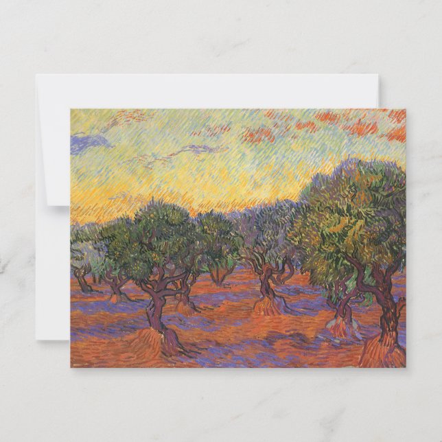 Vincent van Gogh - Olivlund, orange himmel (Framsida)