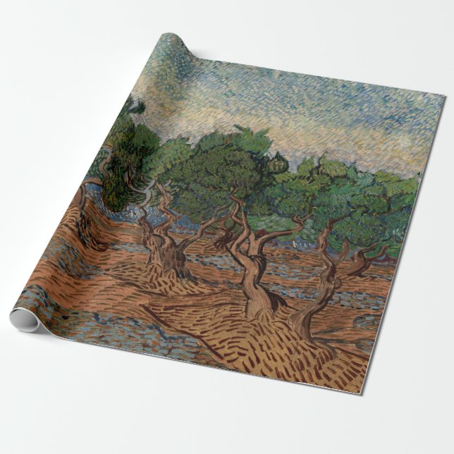Vincent van Gogh - Olivlund Presentpapper (Utrullad)
