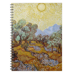 Vincent Van Gogh olivträd, 1889 Anteckningsbok Med Spiral