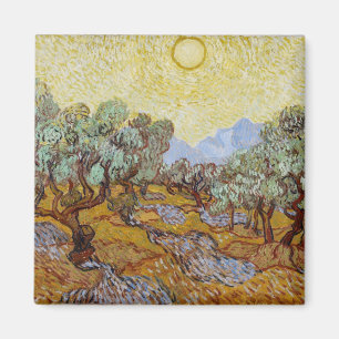 Vincent Van Gogh olivträd, 1889 Magnet