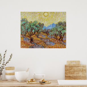Vincent van Gogh Olivträd Fina Konst Poster