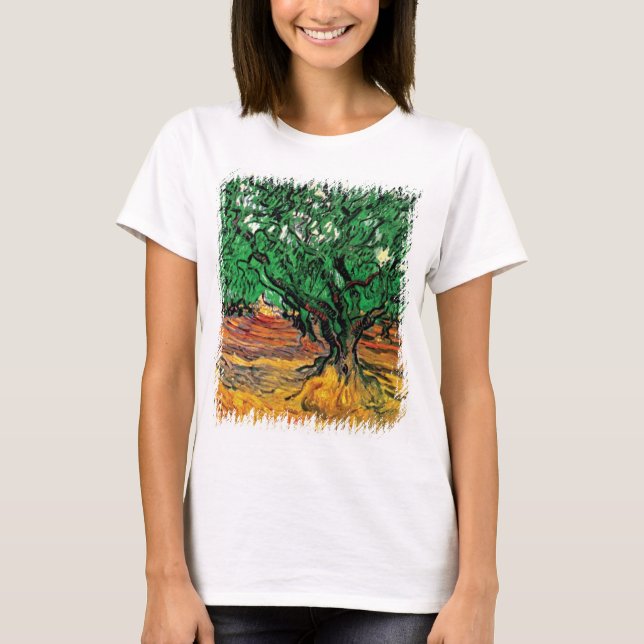 Vincent Van Gogh - Olivträd Fine Art T Shirt (Framsida)