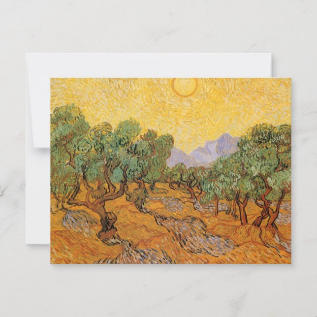Vincent van Gogh - Olivträd, gul himmel och sol (Framsida)