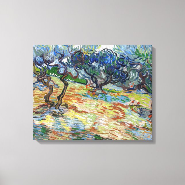 Vincent van Gogh - Olivträd: Ljusblå himmel Canvastryck (Framsida)