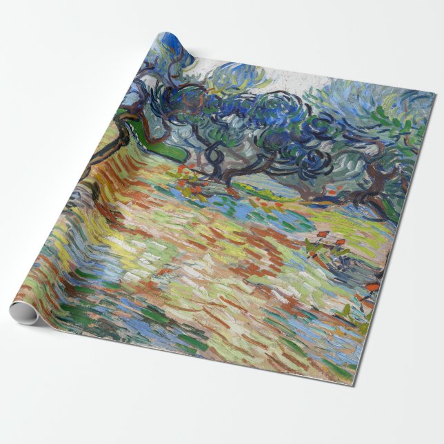 Vincent van Gogh - Olivträd: Ljusblå himmel Presentpapper (Utrullad)