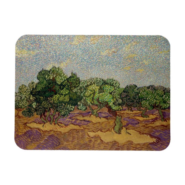 Vincent van Gogh - Olivträd Magnet (Horisontell)