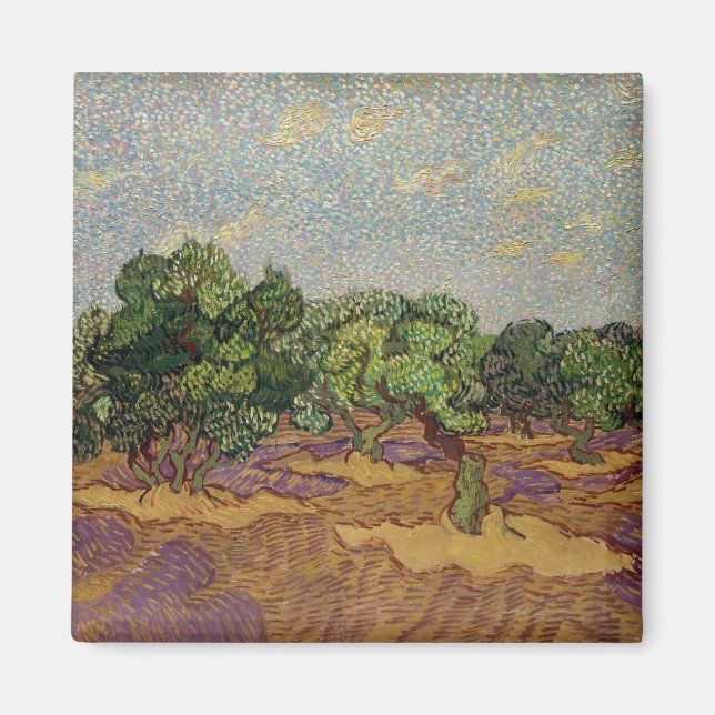 Vincent van Gogh - Olivträd Magnet (Framsidan)