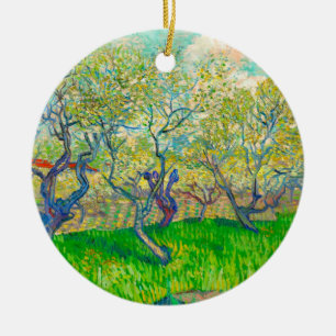 Vincent van Gogh Orchard i Blommar Julgransprydnad Keramik