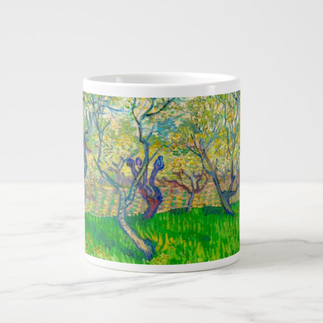 Vincent van Gogh Orchard i Blommar Jumbo Mugg (Framsidan)