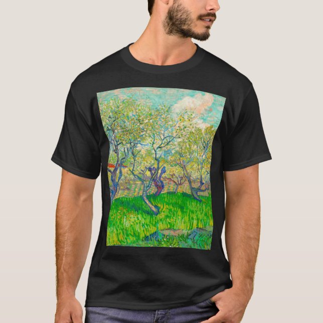 Vincent van Gogh Orchard i Blommar T Shirt (Framsida)