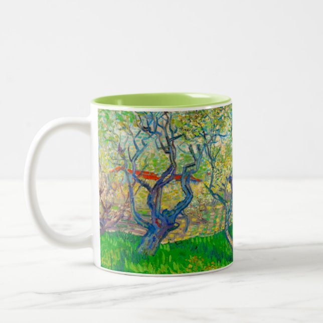 Vincent van Gogh Orchard i Blommar Två-Tonad Mugg (Vänster)
