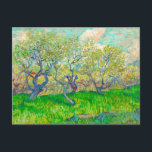 Vincent van Gogh Orchard i Blommar Vykort<br><div class="desc">Kort med Vincent van Goghs oljemålning Orchard i Blommar (1889). Vackert plum träd blommar löv och frukt i Arles,  Frankrike. En underbar gåva till älskare av post-Impressionism och nederländska konstsamlare!</div>