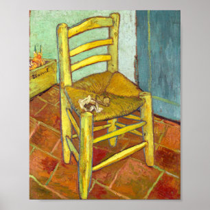 Vincent Van Gogh-ordförande med Pipe Poster