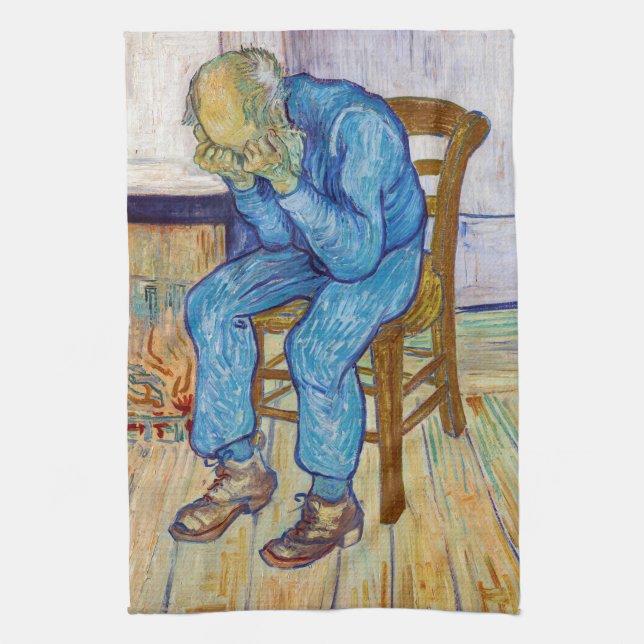Vincent van Gogh - på Eternitets Grind Kökshandduk (Vertikal)