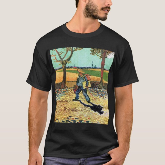 Vincent Van Gogh - Painter på sitt sätt att arbeta T Shirt (Framsida)