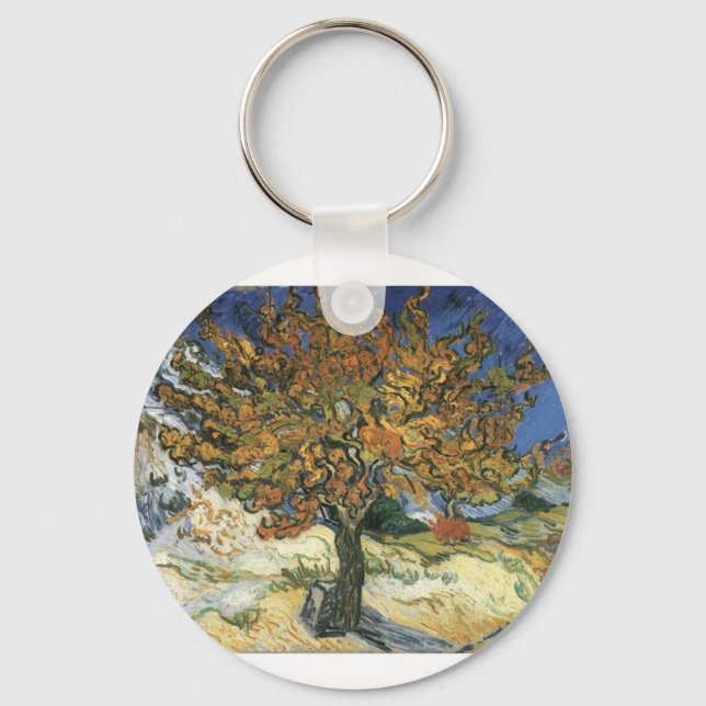 Vincent Van Gogh Painting: Van Gogh Mulberry Träd Nyckelring (Framsida)