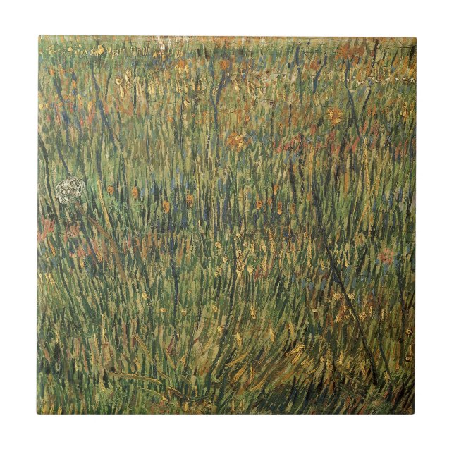 Vincent van Gogh - Pasture in Bloom Kakelplatta (Framsidan)