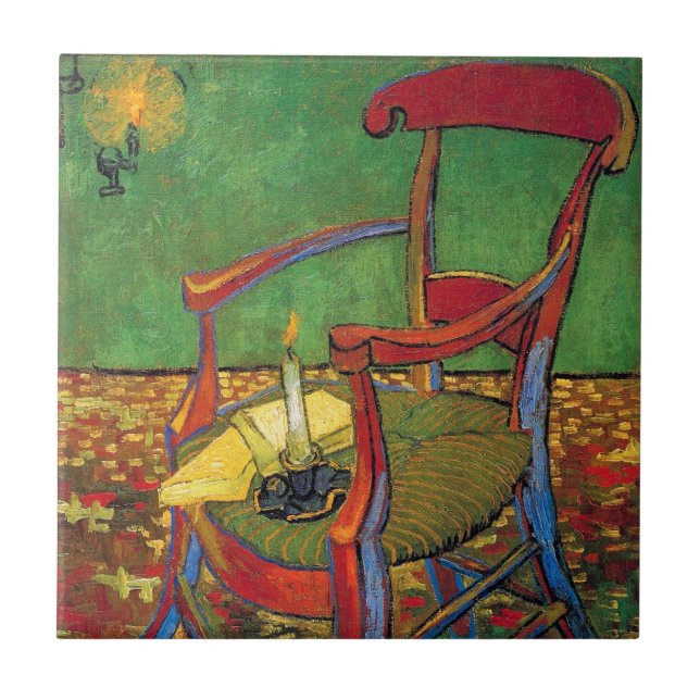 Vincent Van Gogh - Paul Gauguins fåtölj Kakelplatta (Framsidan)