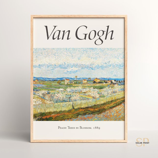 Vincent van Gogh Peach Träd i Blommar Art Print Poster (Skapare uppladdad)