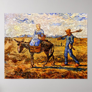 Vincent Van Gogh - Peasant Couple kommer att arbet Poster