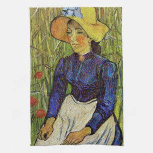 Vincent van Gogh - Peasant Girl in Straw Hat Kökshandduk