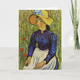 Vincent van Gogh - Peasant Girl in Straw Hat Kort