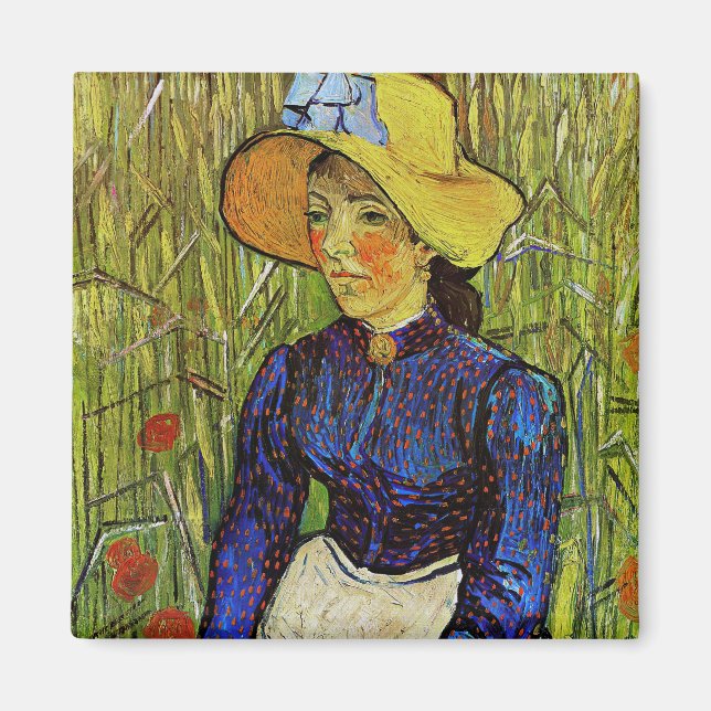Vincent van Gogh - Peasant Girl in Straw Hat Magnet (Framsidan)
