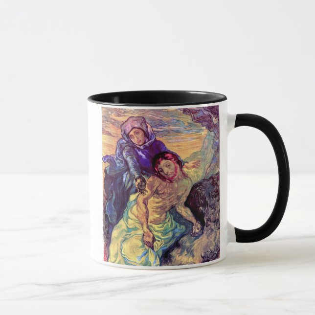 Vincent Van Gogh - Pietà - Jesus & Jungfru Maria Mugg (Höger)