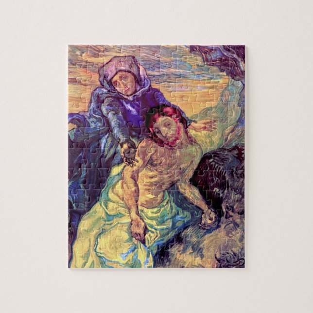 Vincent Van Gogh - Pietà - Jesus & Jungfru Maria Pussel (Vertikal)