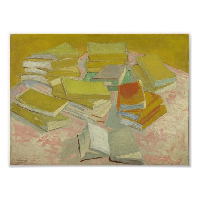 Vincent van Gogh - Piles of Fransk novels Fototryck (Framsidan)