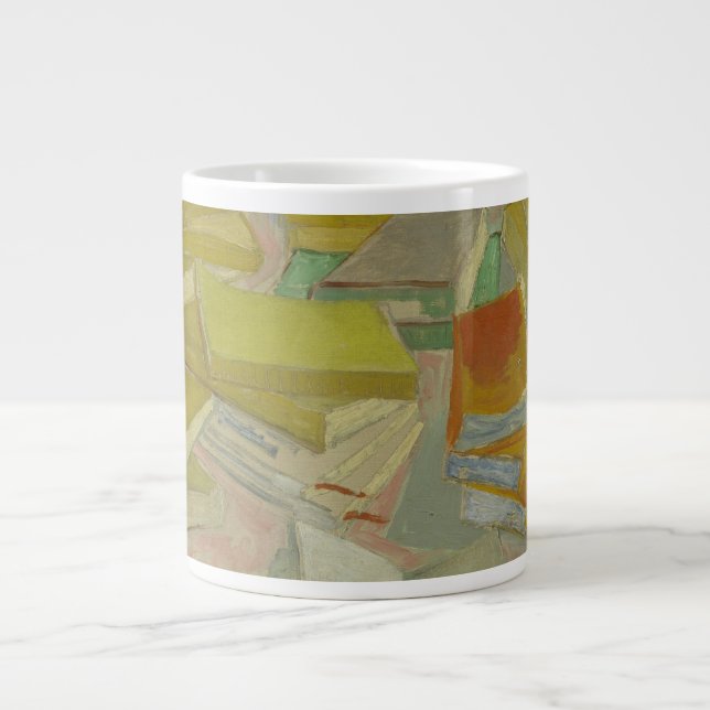 Vincent van Gogh - Piles of Fransk novels Jumbo Mugg (Framsidan)