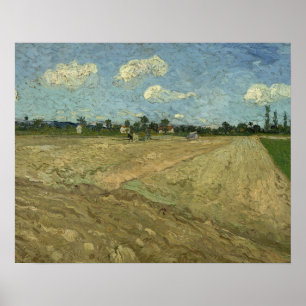 Vincent van Gogh - Ploged Fält Poster